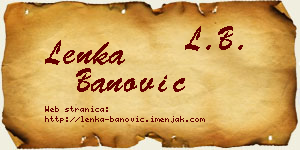 Lenka Banović vizit kartica
